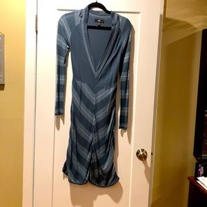 Mossimo Lightweight blue and grey V neck sweater dress. Very comfy. Size S.